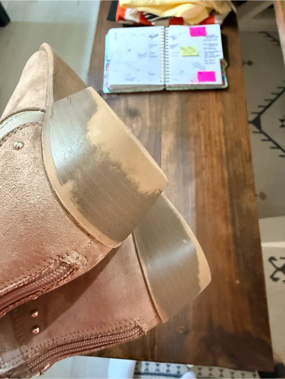 Candie's Beige Suede Ankle Booties